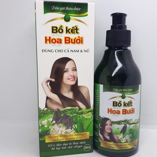 Dầu Gội Thảo Dược Bồ Kết Hoa Bưởi  - Cho Tóc Dày, Đen,Mượt, Sạch Gàu, Giảm Stress- 300ml