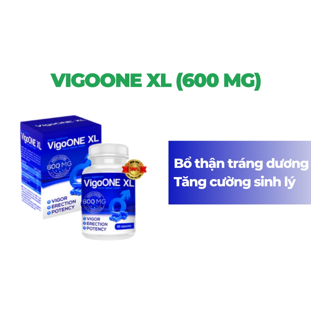 Tăng Cường Sinh Lý Nam, Hỗ Trợ Cải Thiện Yếu Sinh Lý VigoOne XL 600mg 60 Viên Nhập Khẩu Ba Lan