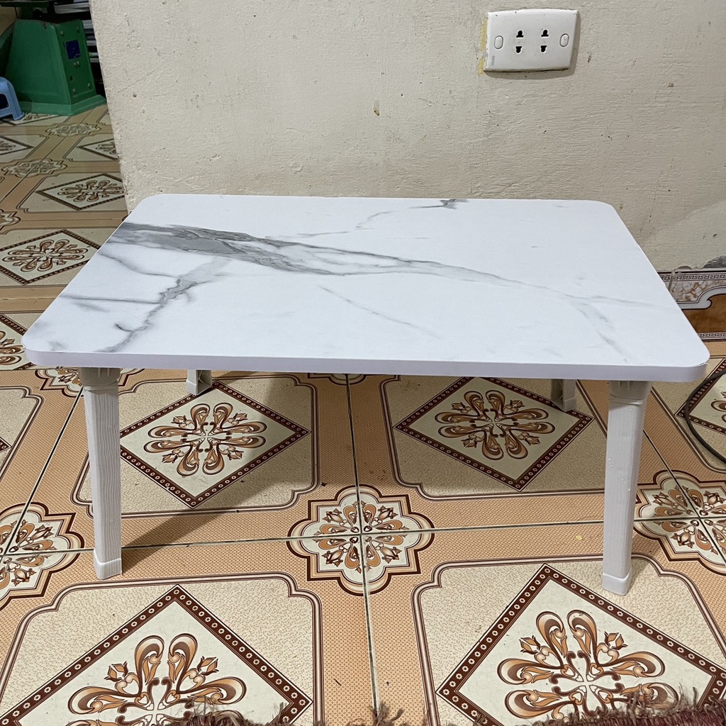 Bàn học decor trang trí gấp gọn ngồi bệt, bàn chân nhựa cứng 40x60cm mặt gỗ MDF phủ sơn bóng Havaco 11 | BigBuy360 - bigbuy360.vn