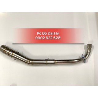 cổ pô tăng 2 khúc INOX form thẳng tặng 2 lò xo gắn xe win-satria-raider-ex-sonic