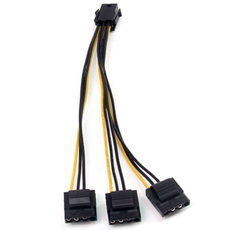 Dây Cáp Nguồn Chuyển Đổi Thẻ Đồ Họa 6P Sang Molex 4P 6P Male Sang Ba Pin 4 Pin