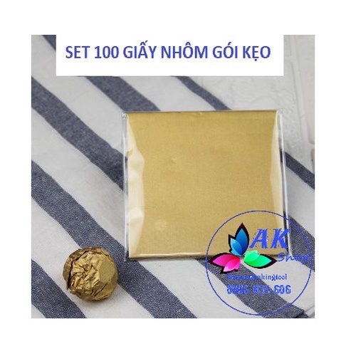 SET 100 GIẤY NHÔM GÓI SOCOLA 8CM (2131.200)