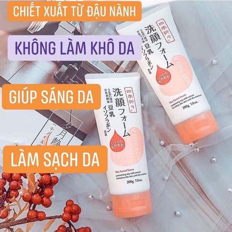 Sữa Rửa Mặt Sữa Đậu Nành Soy Milk The Facial Foam 200g Nhật Bản