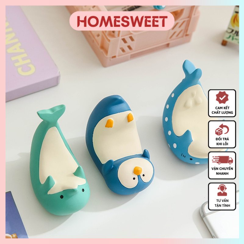 Giá đỡ điện thoại di động cá heo/ chim cánh cụt/ cá voi dễ thương