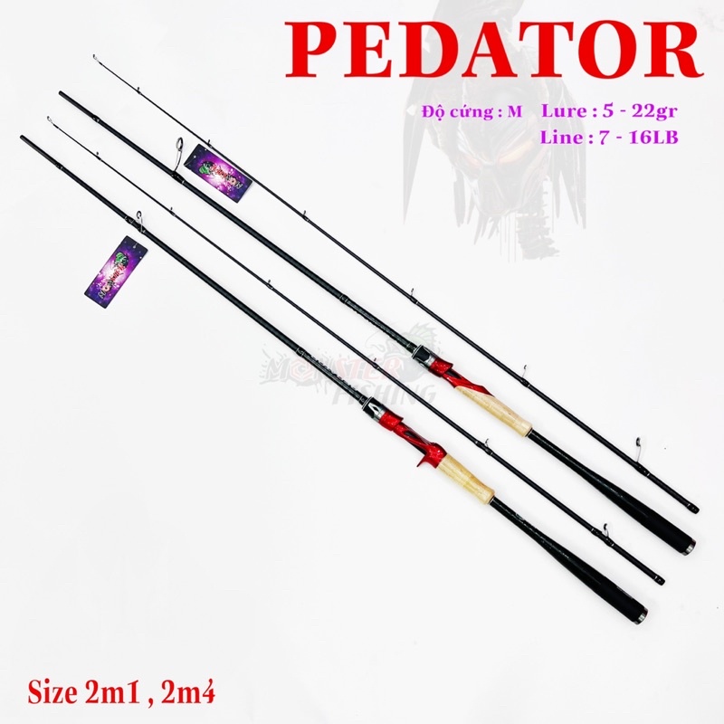 Cần câu lure Monster PEDATOR Xoắn X toàn thân