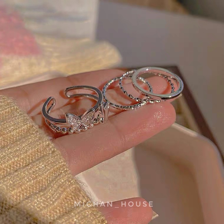 Set nhẫn cá tính, nhẹ nhàng, phong cách thời trang mới mẻ