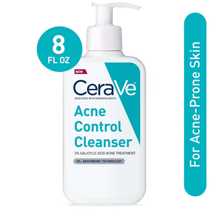 Sữa rửa mặt giảm mụn với 2% axit salicylic Cerave Acne Control Cleanser 236ml