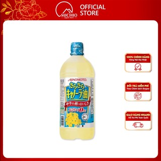 Dầu ăn hoa cải Ajinomoto tốt cho sức khỏe nội địa Nhật chai 1 Lít date mới
