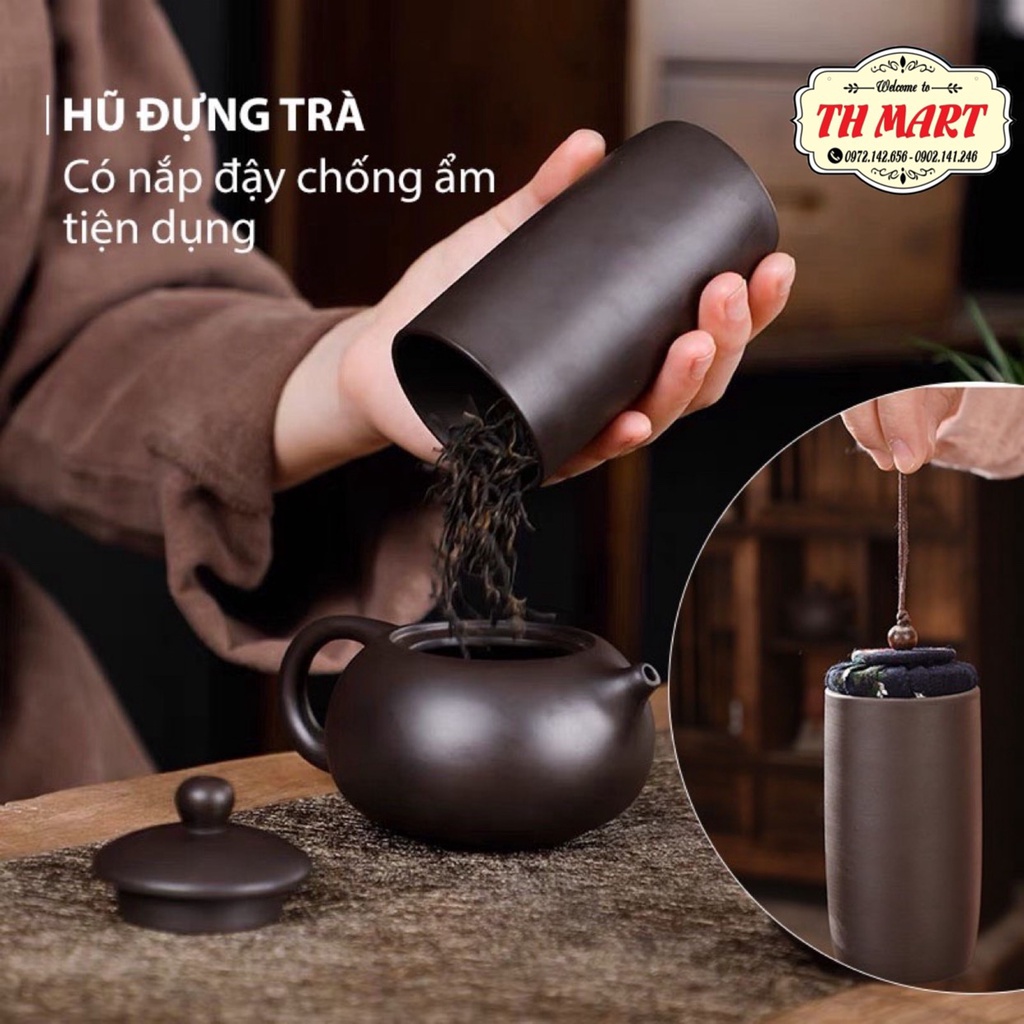 Bộ Ấm Chén Tử Sa Du Lịch Bộ Bình Trà Gốm Sứ 12 Món Tặng Kèm Túi Khăn Lau Cao Cấp | BigBuy360 - bigbuy360.vn