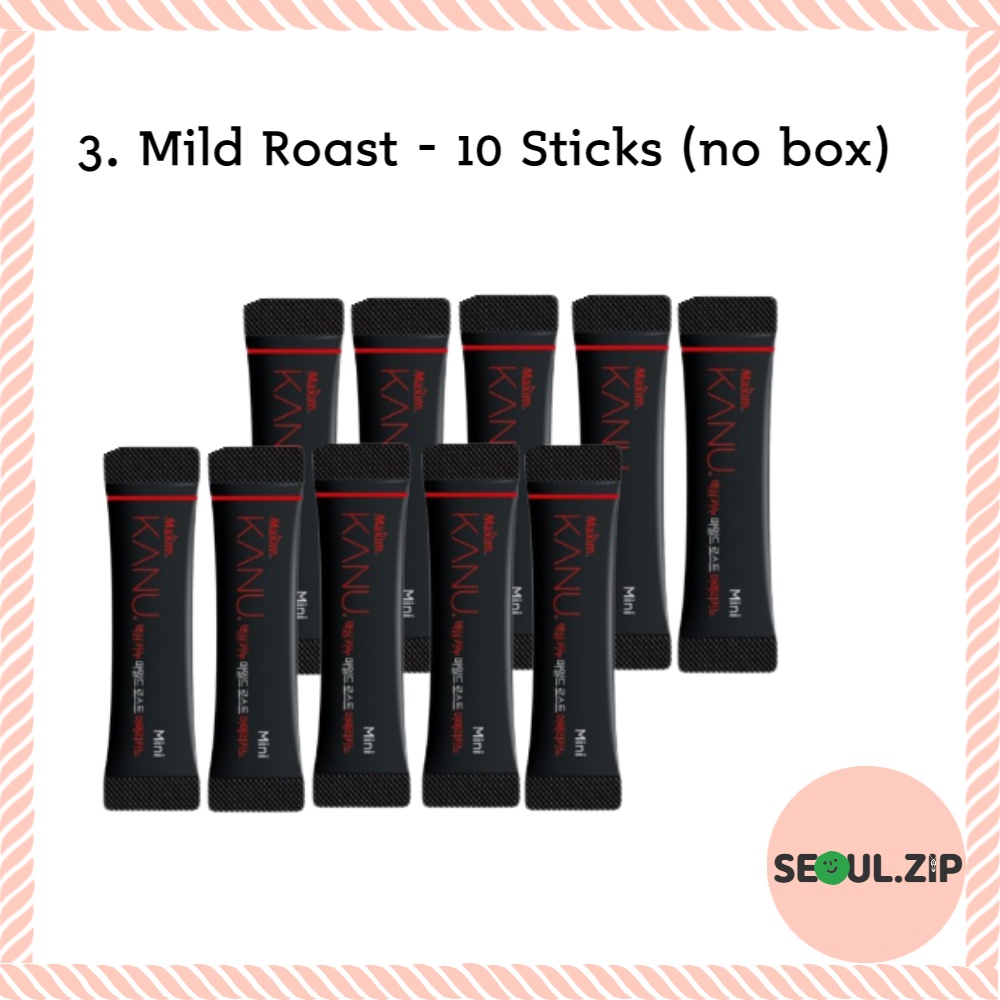Set 10 / 30 Que Nướng Cà Phê Tức Thì Kanu Mini Hàn Quốc