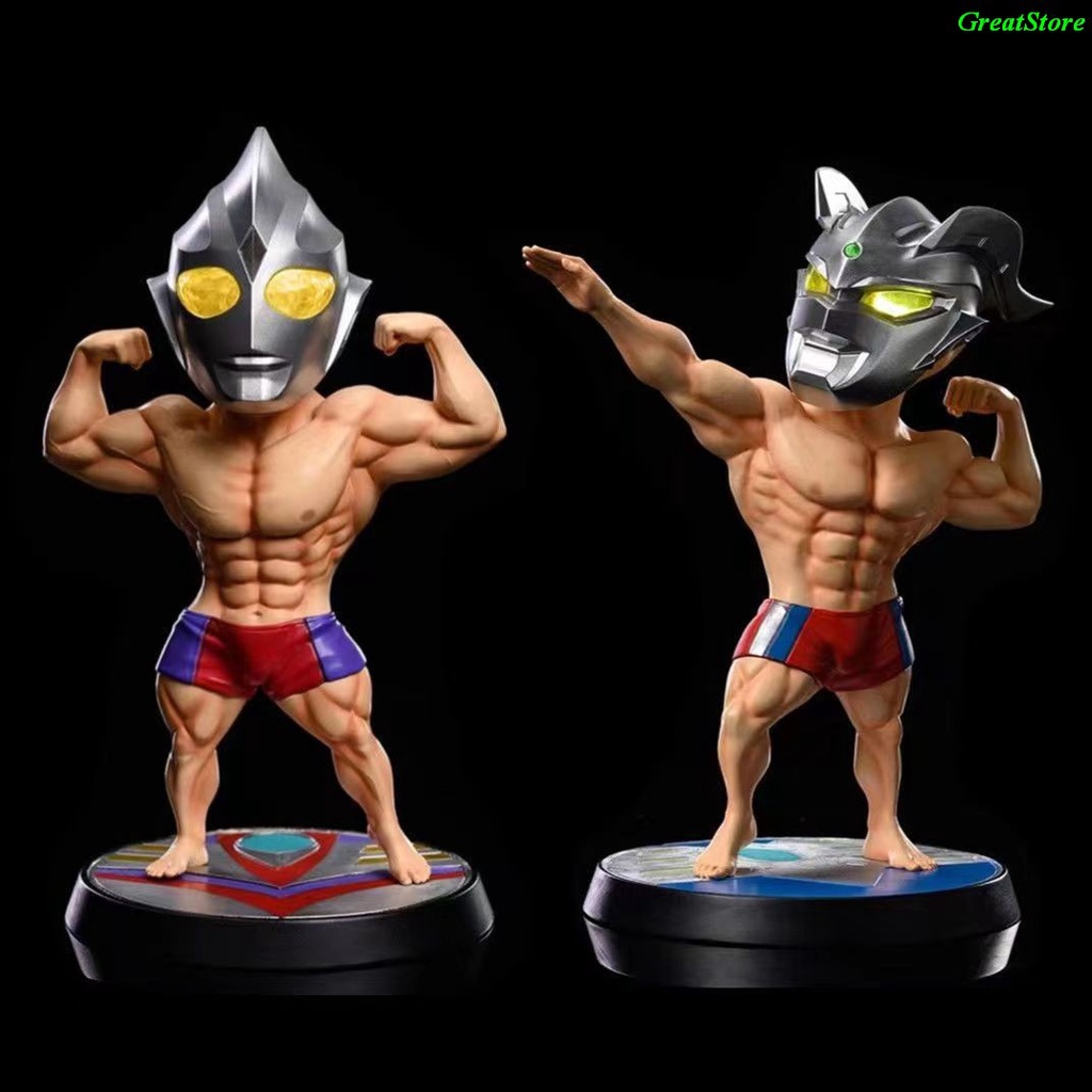 Mô hình Ultraman Tiga và Cerro Fitness ver có LED Figure 15 cm