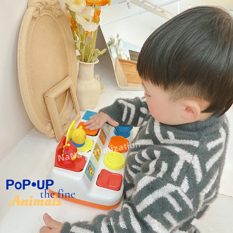 Hộp Đồ Chơi Khởi Động Hình Chú Mèo Dễ Thương Cho Bé