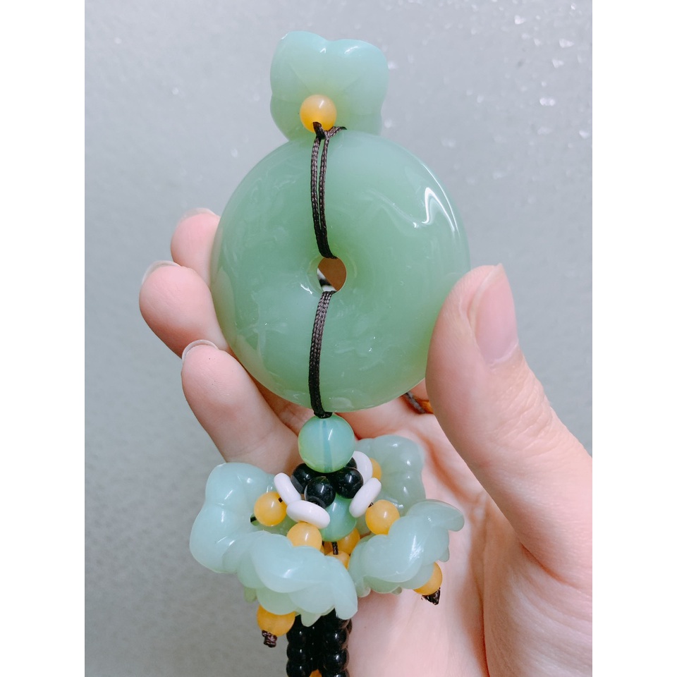 Dây Treo Xe Ô Tô Ngọc Bội May Mắn