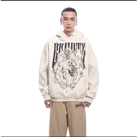 Áo hoodie nỉ trần bông habbits unisex from rộng dành cho nam nữ