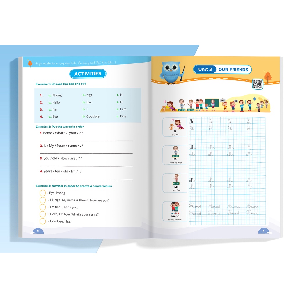 Sách Luyện viết chữ đẹp từ vựng tiếng Anh - theo chương trình Sách giáo khoa Lớp 3