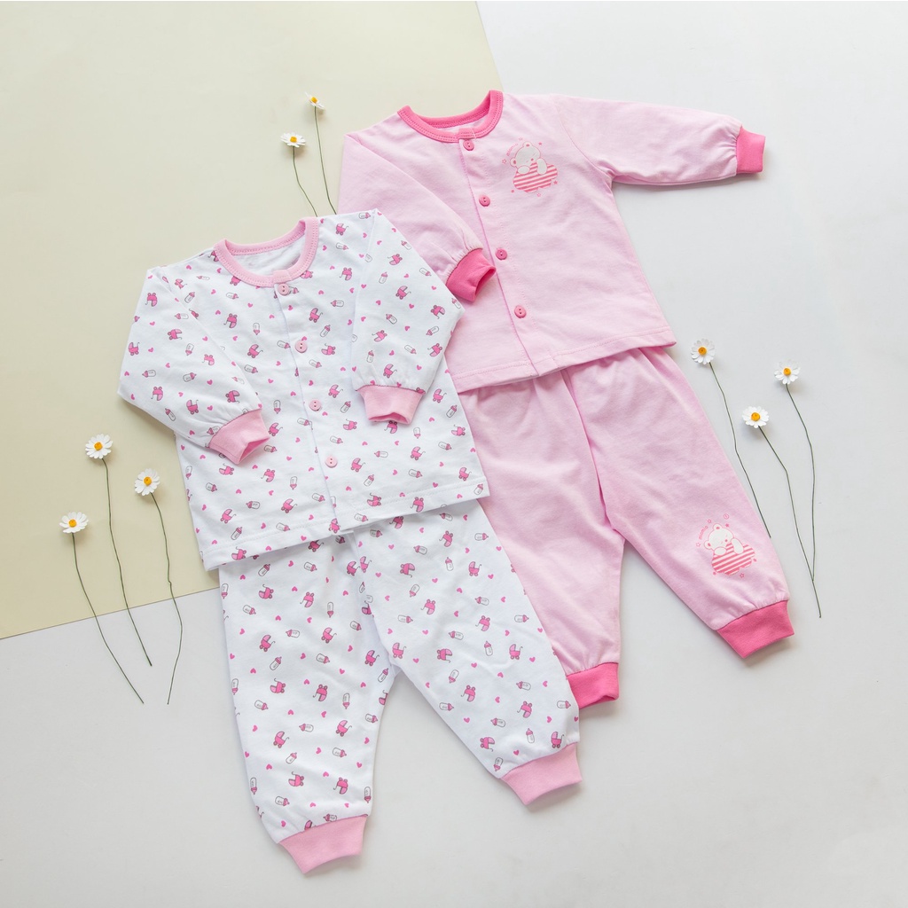 Combo 2 Bộ Quần Áo Dài Sơ Sinh MIOMIO, In Hình Cho Bé Trai, Bé Gái (Từ 0 - 24 Tháng), Vải Cotton