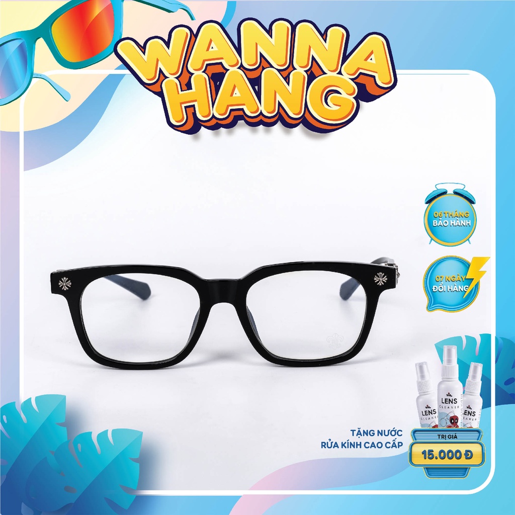 Gọng kính nam nữ nhựa đẹp chống tia UV cao cấp Chrome Hearts Wanna Hang COX UCKER CH22