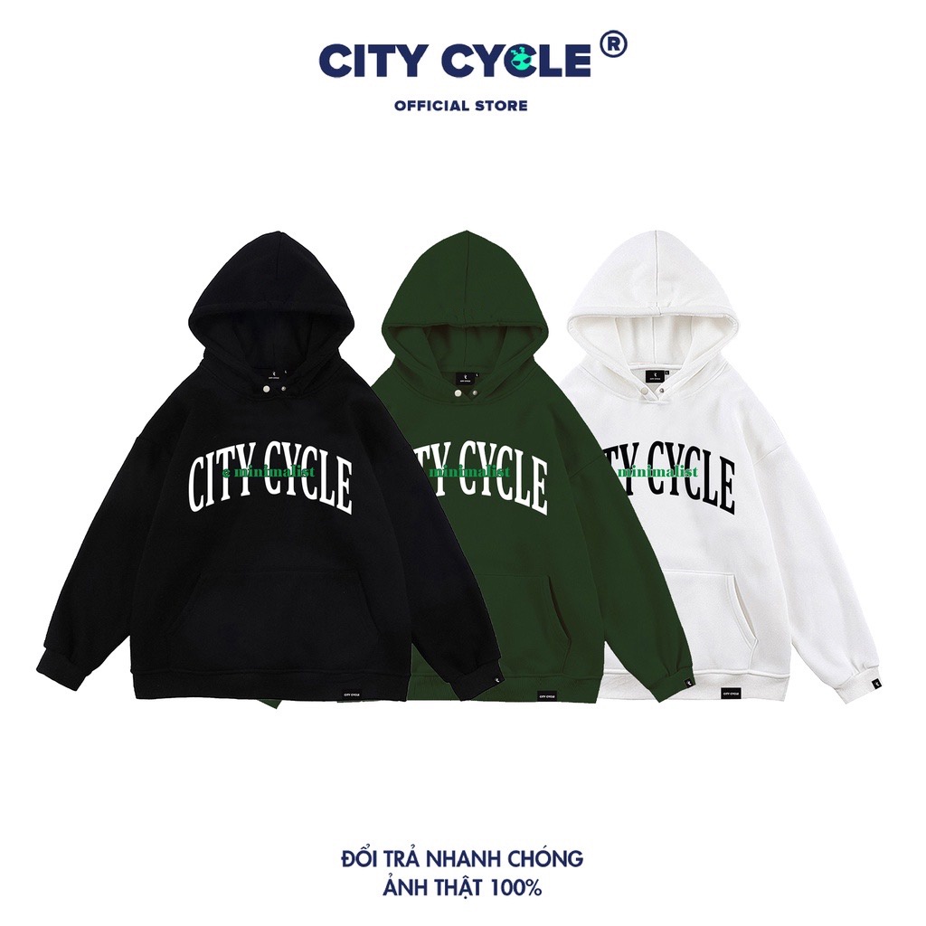 Áo hoodie local brand City Cycle chất nỉ bông cotton form rộng oversize unisex in hình