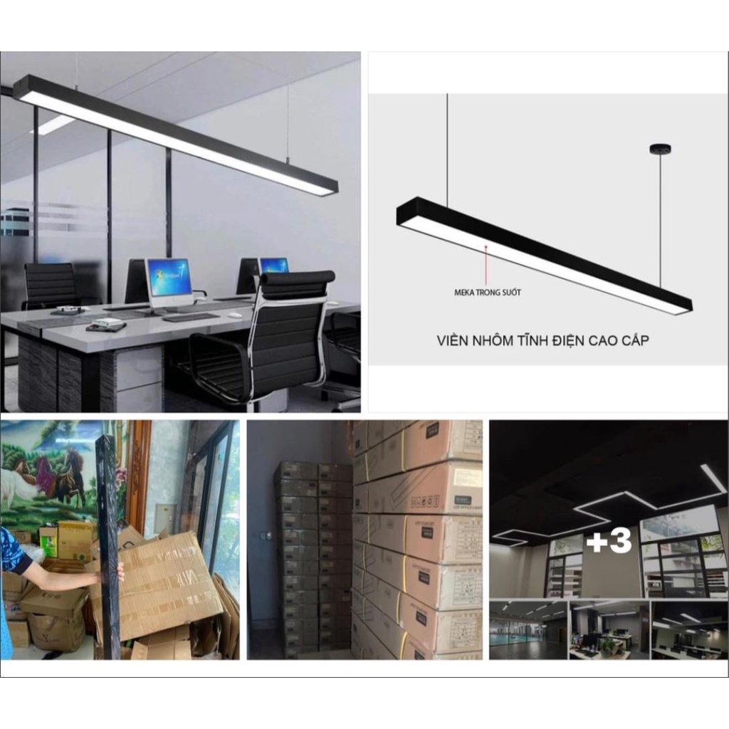 Đèn thả văn phòng cao cấp  + ACRYLIC   hàng LED chuẩn xịn
