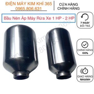 Bầu áp inox - Bầu tăng áp lực inox - Bầu nén áp lực inox dùng cho máy bơm xịt rửa xe áp lực 1HP và 2HP