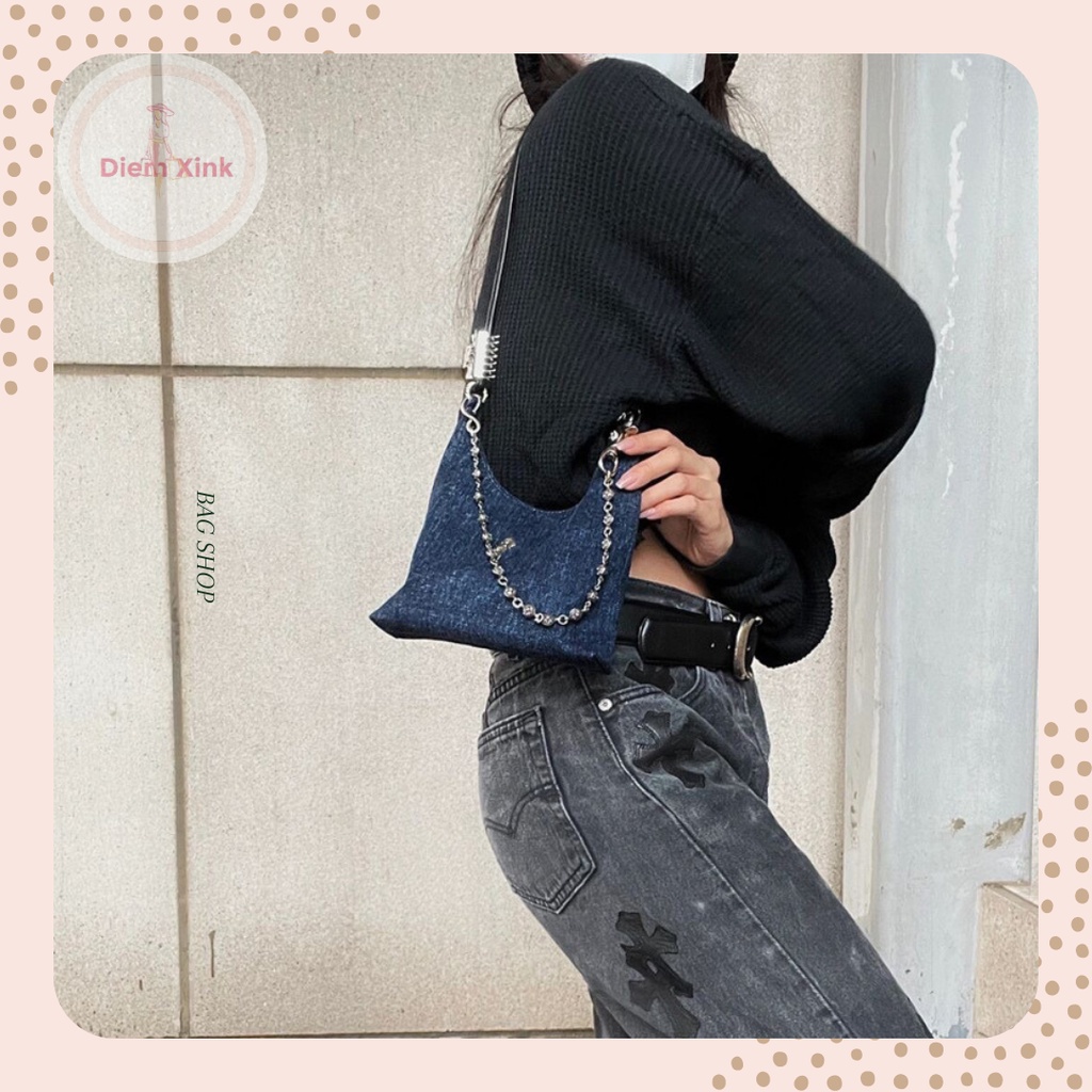 Túi Đeo Chéo Mini Phong Cách Vintage TÚi Xách Nữ Vải Bò Đẹp Phong Cách Thời Trang Hàn Quốc Giá Rẻ Quà Tặng Đi Chơi Tết