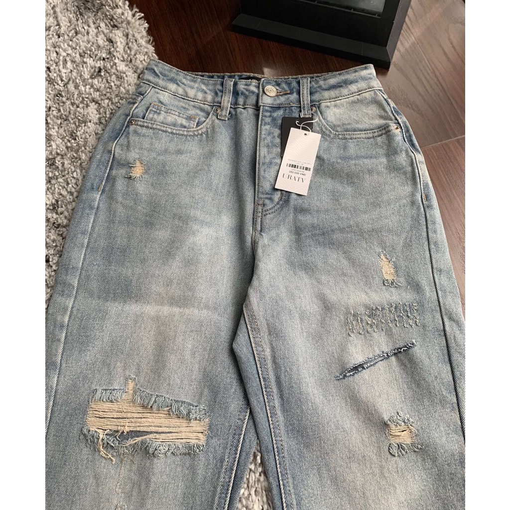 [CÓ SẴN - ẢNH THẬT] Momjeans rách Uratv