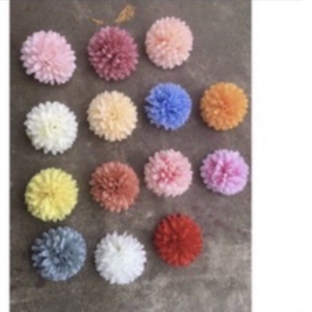 Đầu hoa cúc xù trang trí