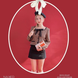 Áo dạ tweed nơ Naked by V - Noelle Jacket