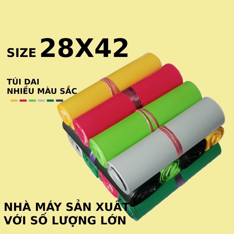 Cuộn 100 túi gói hàng niêm phong, có keo bóc dán tiện lợi size 28x42cm