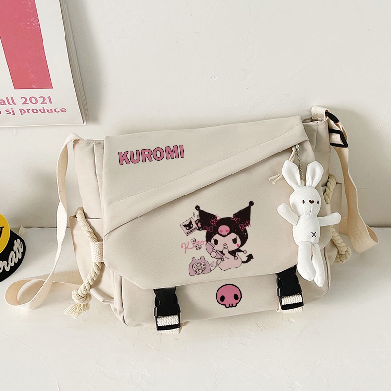 Dly sanrio kuromi Túi Đeo Vai Sức Chứa Lớn Họa Tiết Hoạt Hình Dễ Thương Thời Trang Cho Học Sinh # 1