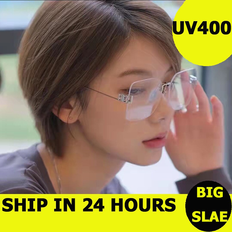 Kính Mát Gọng Vuông Kim Loại Chống Tia UV400 Phong Cách Retro Sang Trọng Cho Nữ