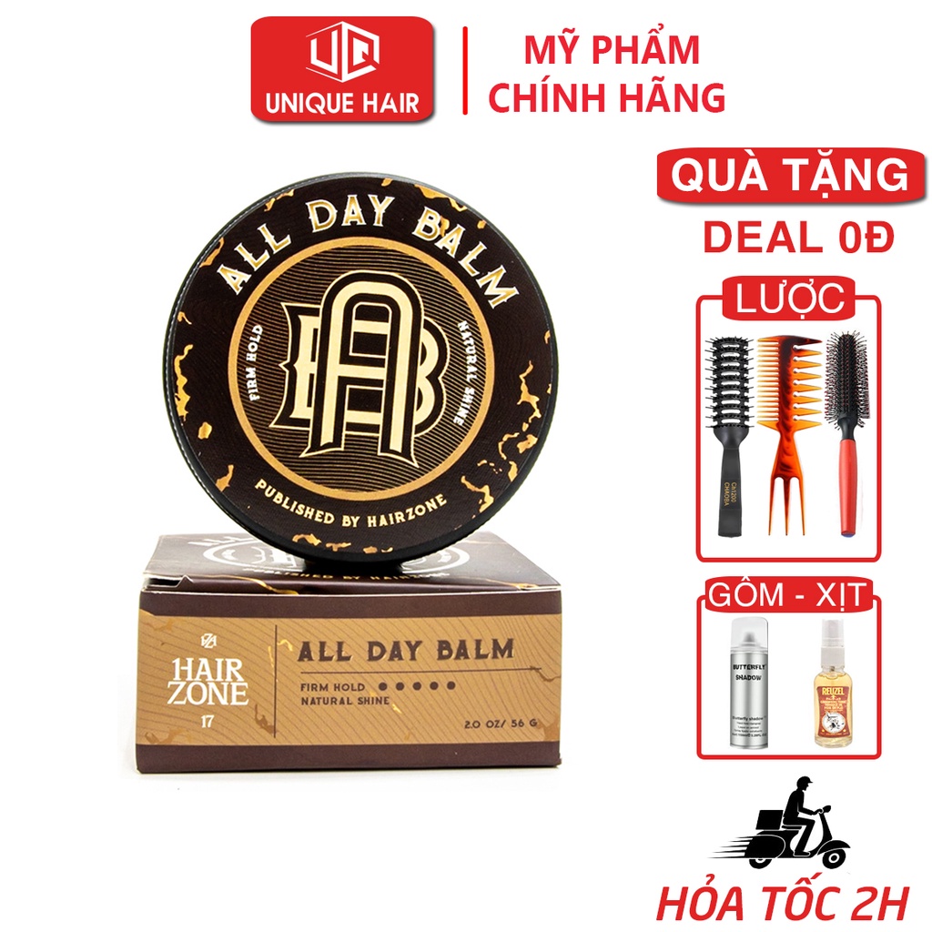 Sáp Vuốt Tóc All Day Balm 56gr - new 2023 + Tặng lược Chabao