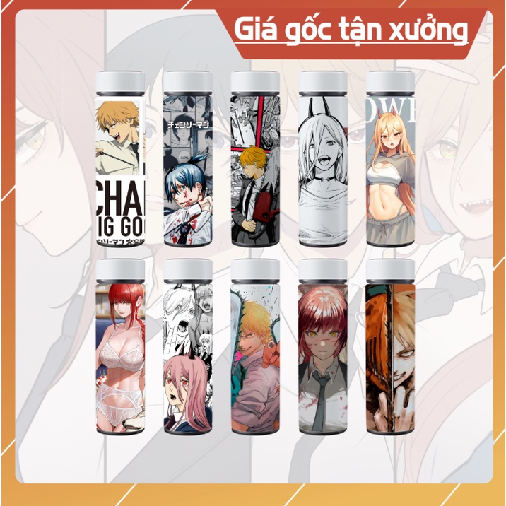 Bình nước giữ nhiệt Chainsaw man (Anime) Đa dạng mẫu lõi inox, có thể in theo yêu cầu anime/game/manga/DC/Bóng đá.....