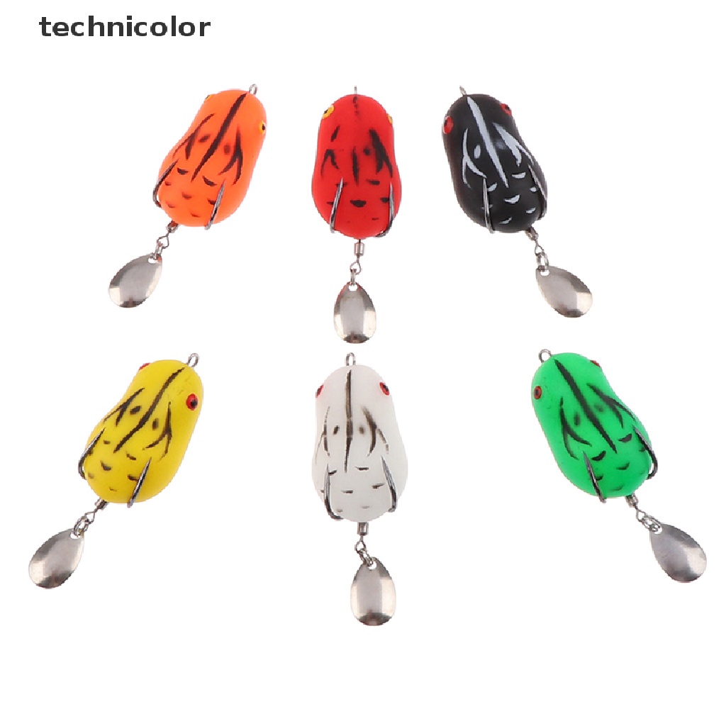 Mồi Giả Nhử Cá Hình Ếch Bằng Nhựa Mềm Màu Đen Kèm Móc Câu