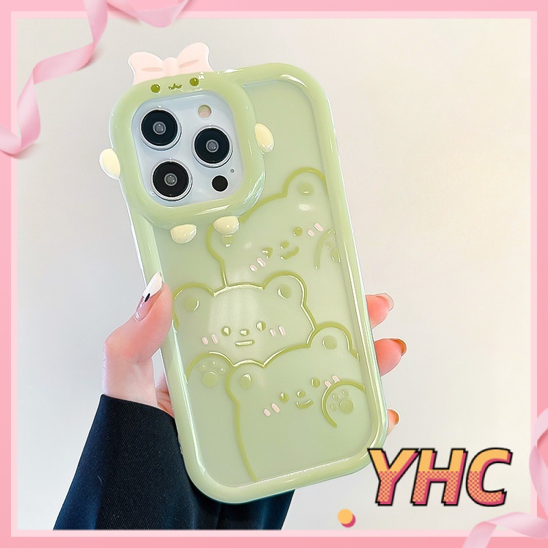 Ốp lưng iphone Đơn giản và tươi mát mini mini mô hình gấu nhỏ iPhone6 / 6S / 6splus / se / 7 / 7plus / 8 / 8plus / X / xs / xsmax / 11 / 12 / 13 -6004