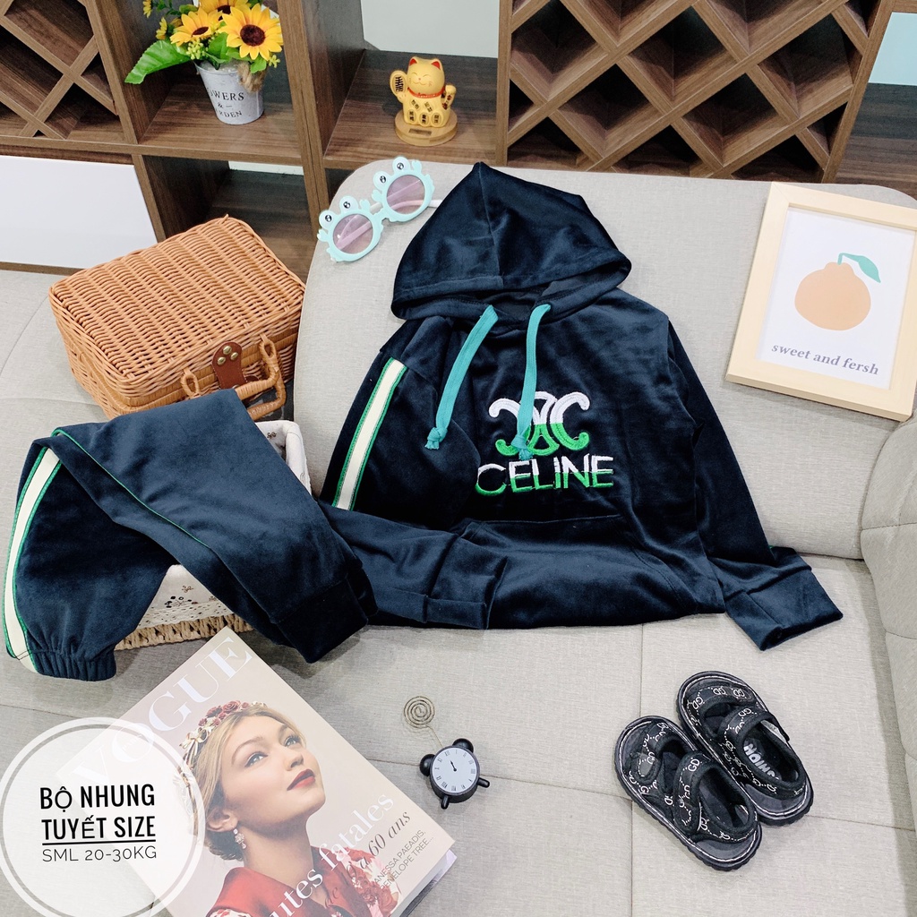 Bộ tuyết nhung cao cấp cho bé từ 20-30kg