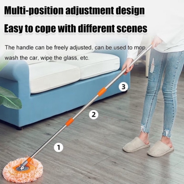 Cây lau đa năng , chổi lau trần gấp gọn , chổi quét trần nhà lau bụi 180 cm