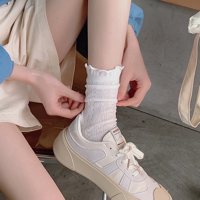 Vớ Ren Cổ Cao Phổ Biến Phong Cách Hàn Quốc ruiyan MM