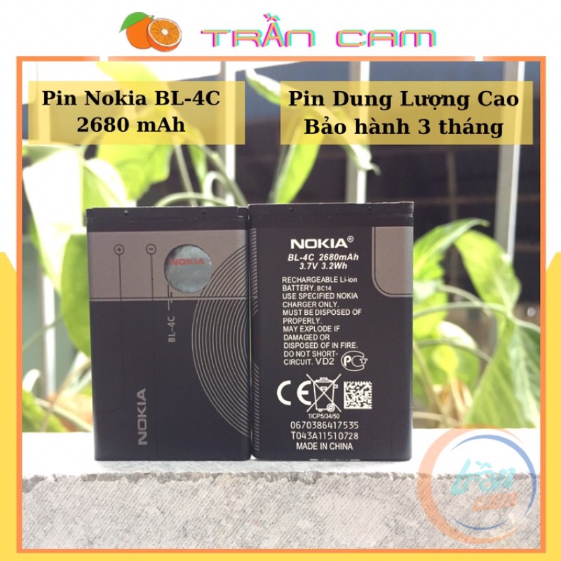 PIN NOKIA BL-5C, BL-4C, BL-5CB DUNG LƯỢNG CAO