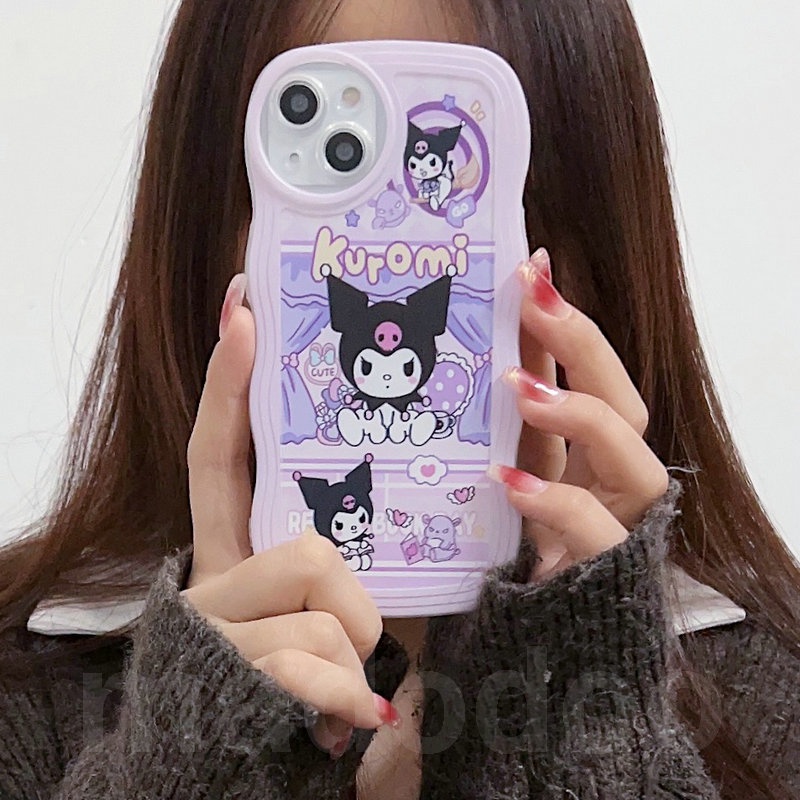 Cartoon Casing Samsung Galaxy A54 A34 A24 A14 A12 A04 A73 A53 A52 A52S A33 A32 A23 A72 A22 A13 4G 5G A03S A02S A11 A02 A03 A51 A50 A50S A30S A20 A30 A20S A10S A21S M22 M32 M12 M11 M02 Cute Waves Edge Cinnamon Kuromi Fine hole Clear Soft Phone Case STB 15