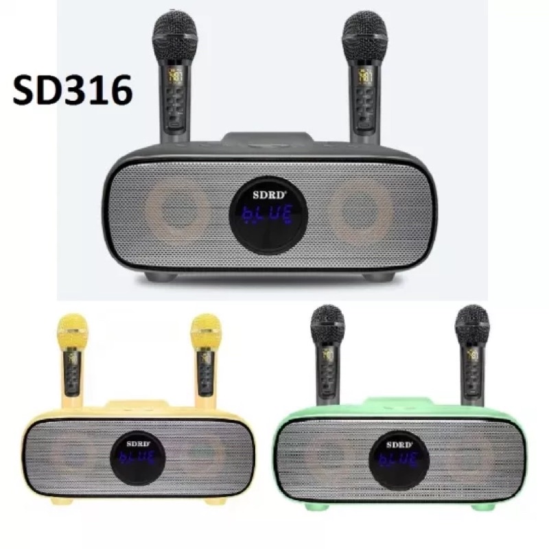 LOA KARAOKE BLUETOOTH SD 316 2 micro cao cấp bảo hành 3 tháng
