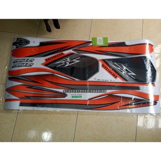 Bộ tem honda air blade thái màu cam đen