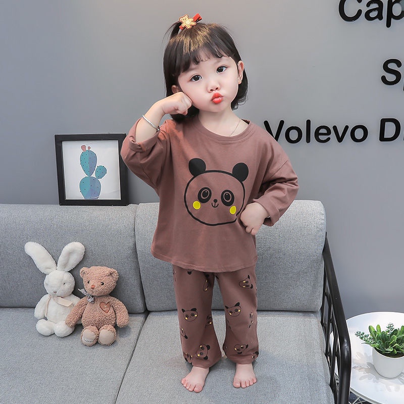 Bộ Đồ Ngủ Vải Thoải Mái Thời Trang Mùa Đông Cho Bé Gái 1-7 Tuổi