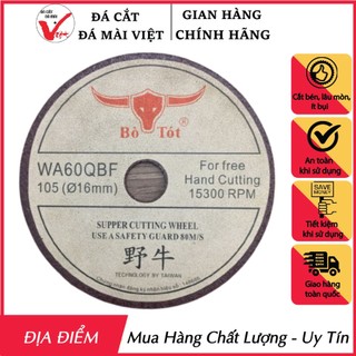 Đá cắt bò tót 1 tấc - chuyên cắt sắt, cắt inox bén, lâu mòn, không bụi