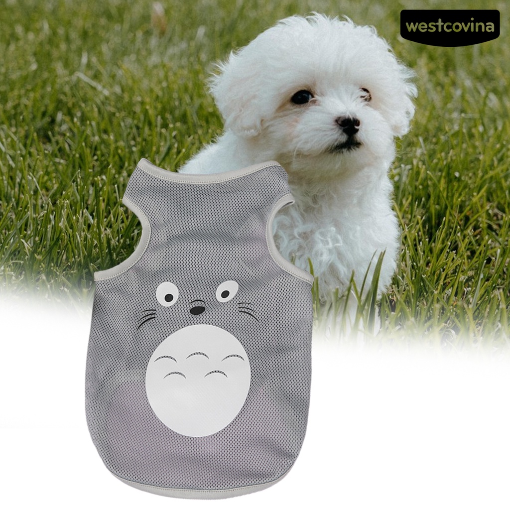 [COD]♘Áo Siêu Mỏng Bằng Polyester Mềm In Họa Tiết Hoạt Hình Cho Thú Cưng