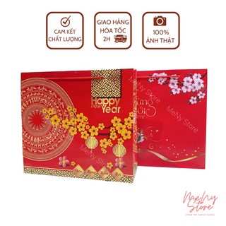 Túi đựng quà Tết ngang, túi Chúc mừng năm mới Happy New Year ngang (giao mẫu ngẫu nhiên)