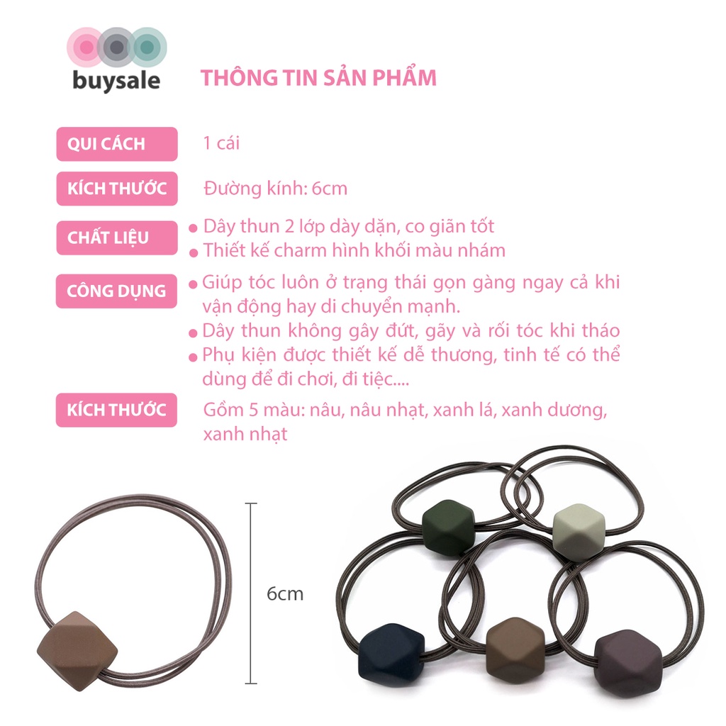 Thun buộc tóc kiểu Hàn Quốc, thiết kế thanh lịch, chất thun chắc chắn, không gây gãy tóc - BuySales - BSPK306