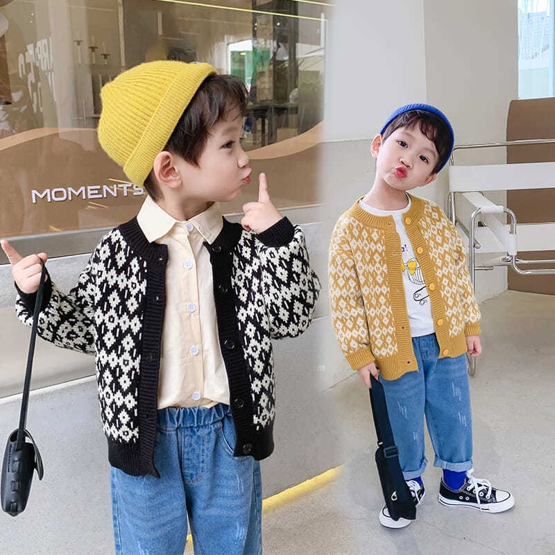 Áo khoác cardigan IQ ANGEL dệt kim phong cách Hàn Quốc thời trang xuân thu cho bé gái