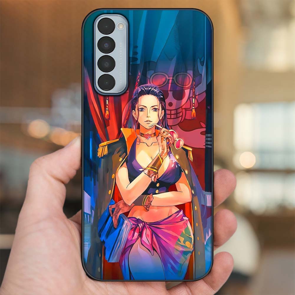 Ốp lưng Oppo Reno 4 Pro viền đen in hình Nico Robin One Piece Đảo Hải Tặc