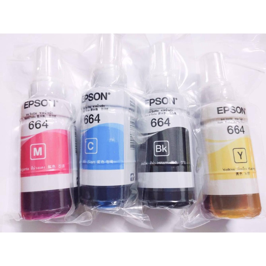 Bộ mực in 4 màu mã 664 dùng cho Epson L110,L120, L210,L220, L300,L310, L350
